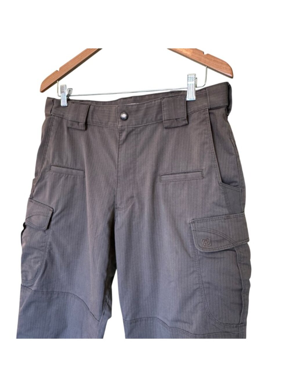 5.11 Tactical Men's Pants 34 x32 Ripstop Cargo Dark Khaki Design Multi-Pocket - Picture 3 of 15